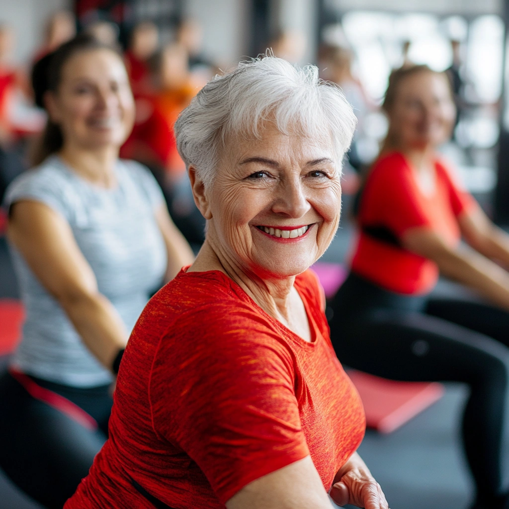 Щасливі пенсіонери на групових заняттях